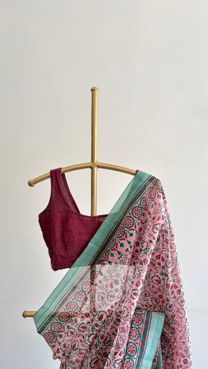 'ANANTA : Pink' Mangalagiri Cotton Saree