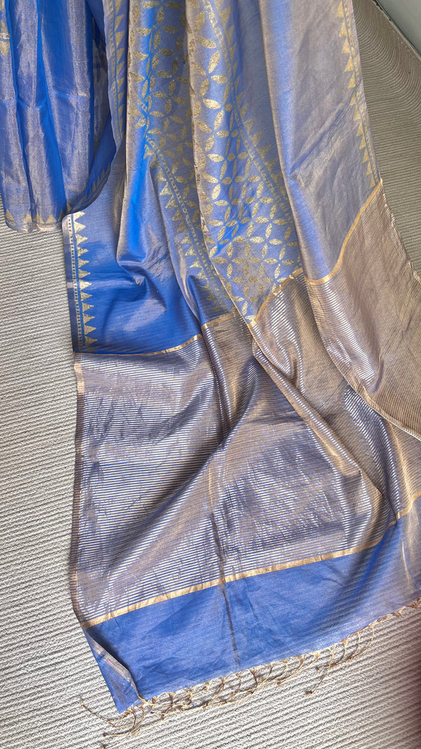 'CHAUHAN' Handwoven Tissue Maheshwari Saree