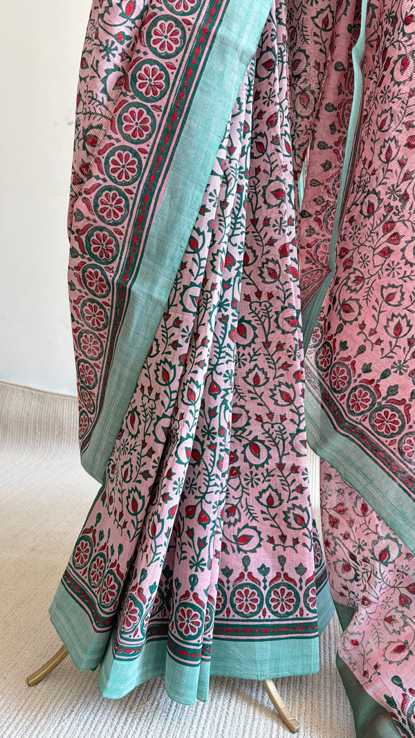'ANANTA : Pink' Mangalagiri Cotton Saree