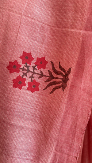 'MALLIKA : Rose' Mangalagiri Cotton Saree