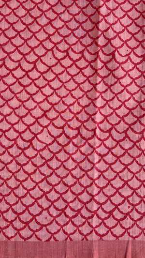 'MALLIKA : Rose' Mangalagiri Cotton Saree