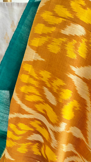 'CHAITRA' Handwoven Pochampally Ikat Cotton Saree