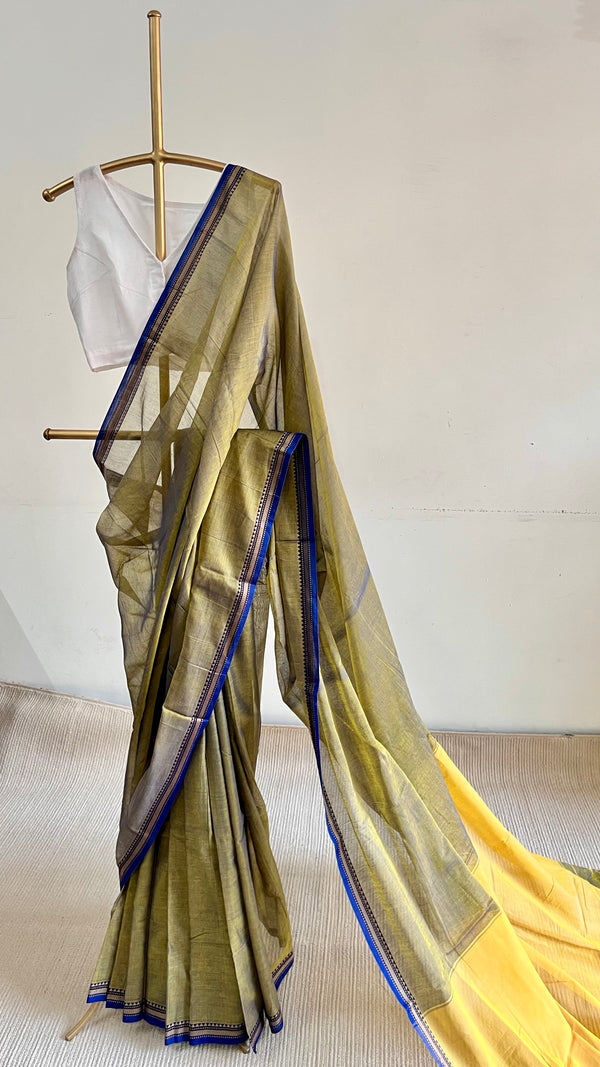 'MANJARI' Handwoven Andhra Cotton Saree