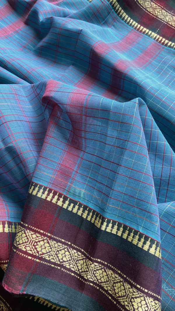 'SHARVANI' Handwoven Narayanpet Cotton Saree