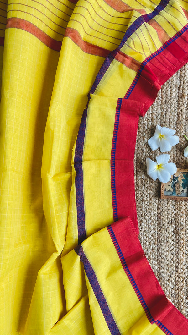'SARANGI' Handwoven Narayanpet Cotton Saree