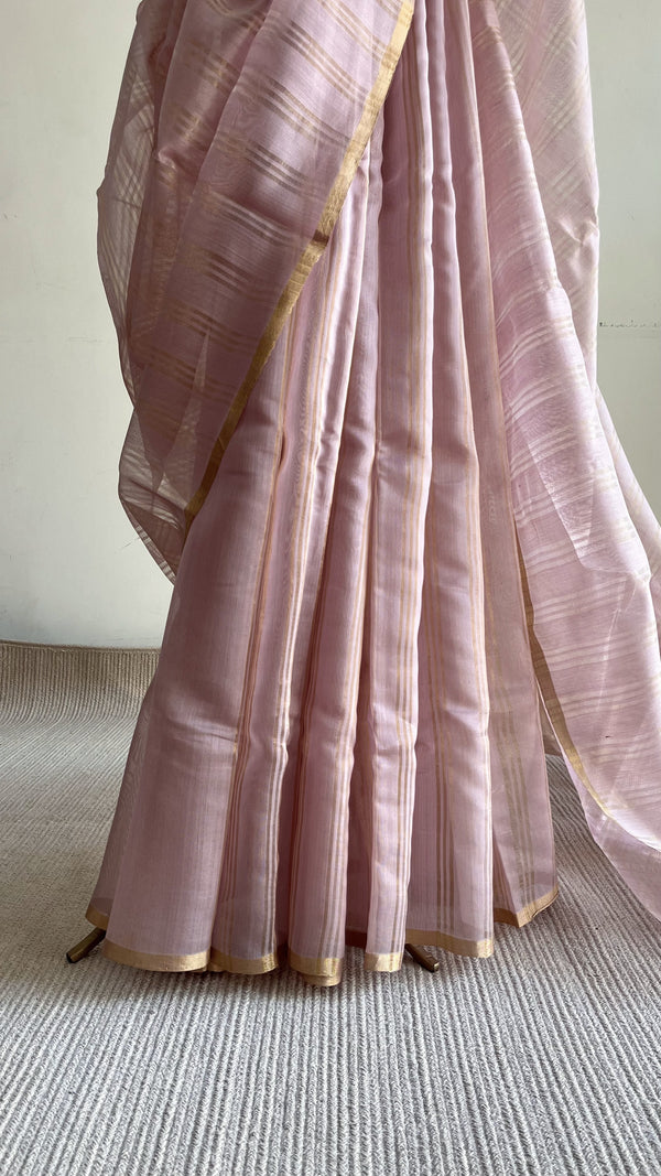 'KALAKRITI' Handwoven Silk-Cotton Chanderi Saree