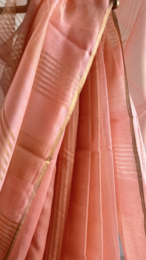 'VANAJYOTI' Handwoven Silk-Cotton Chanderi Saree