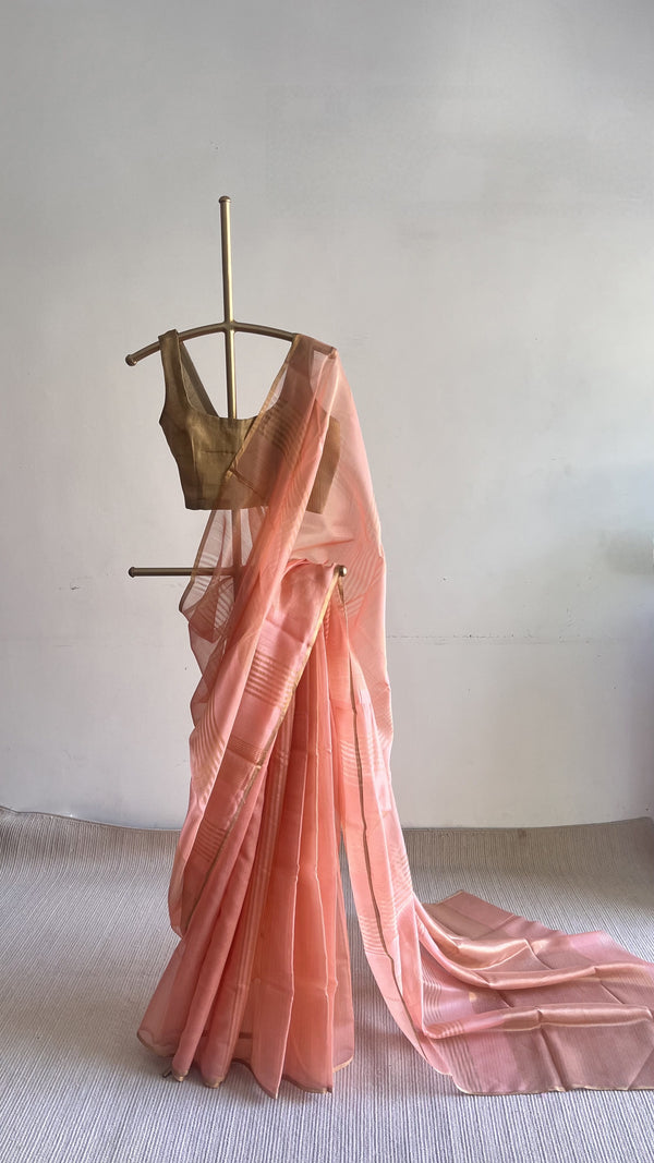 'VANAJYOTI' Handwoven Silk-Cotton Chanderi Saree