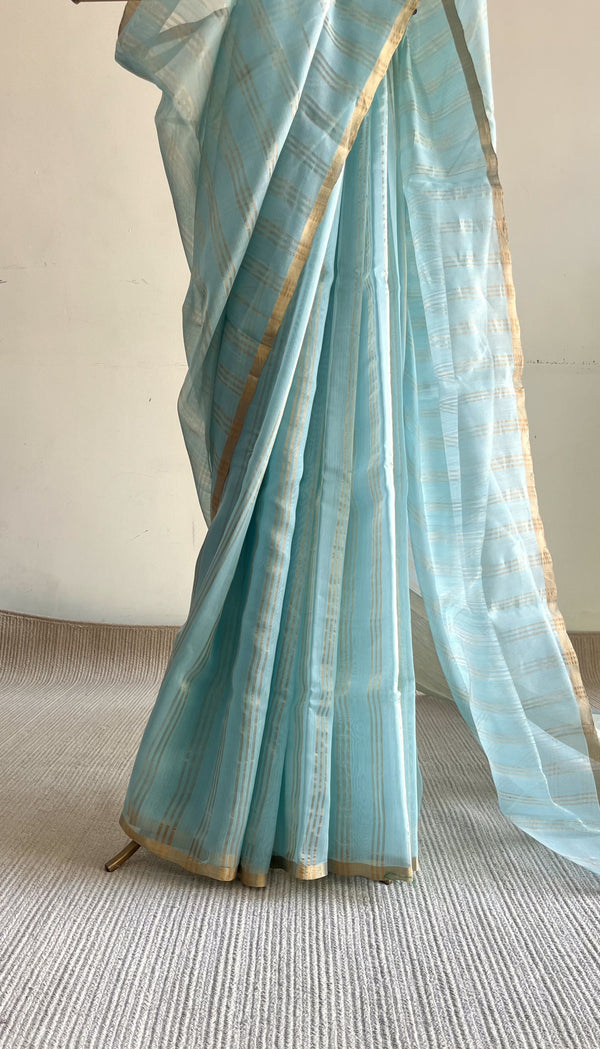 'SWARNAMUDRA' Handwoven Silk-Cotton Chanderi Saree