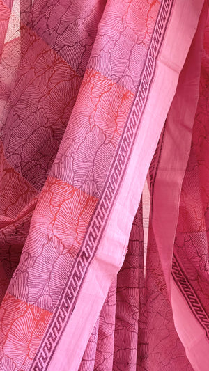 'KRAMA : Pink' Mangalagiri Cotton Saree