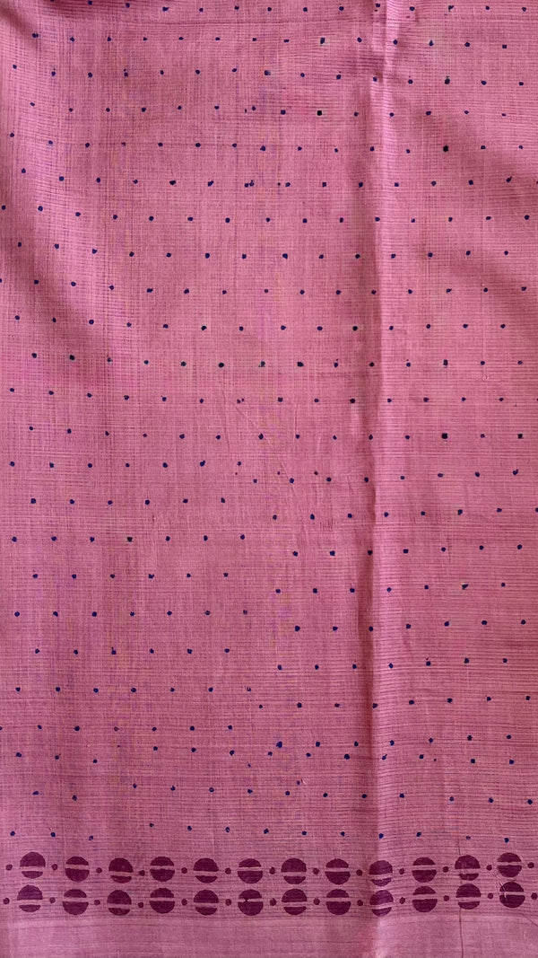 'MADHURI : Mauve' Mangalagiri Cotton Saree