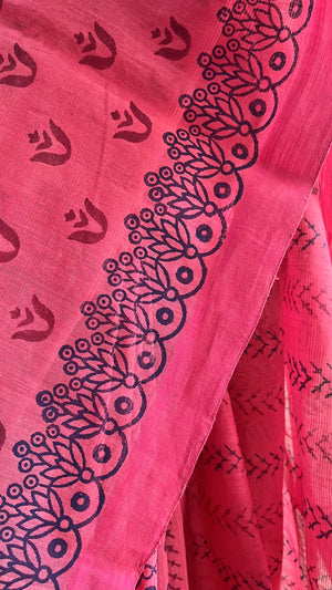 'TULA : Pink' Mangalagiri Cotton Saree