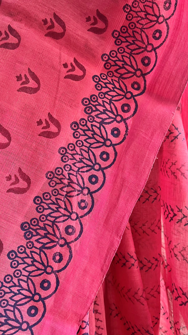 'TULA : Pink' Mangalagiri Cotton Saree