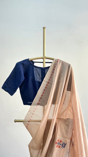 'MALLIKA : Beige' Mangalagiri Cotton Saree