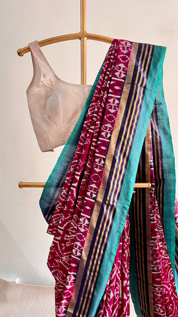 'VANAJA' Handwoven Pochampally Silk Saree
