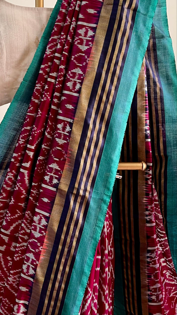 'VANAJA' Handwoven Pochampally Silk Saree