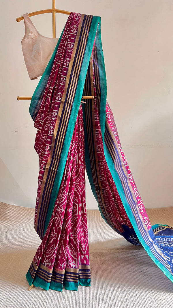 'VANAJA' Handwoven Pochampally Silk Saree