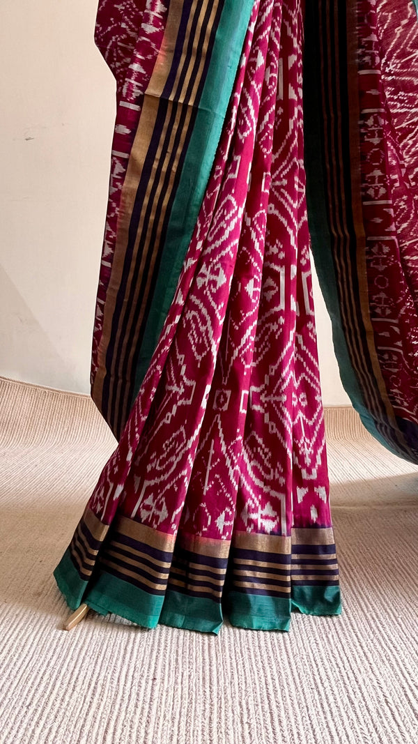 'VANAJA' Handwoven Pochampally Silk Saree