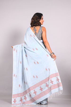 'BANDHAN - BLUE' Handwoven Bengal Jamdani