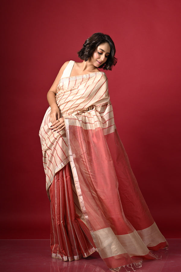 'AISHWARYA' Handwoven Silk Cotton Maheshwari