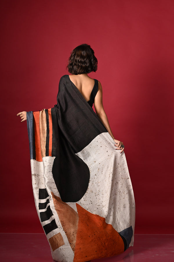 'KANDINSKY' Batik on Handwoven Mulberry silk