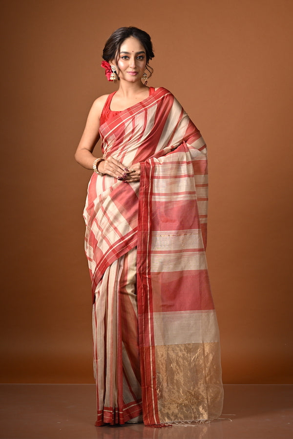 'SANKALP' Handwoven Silk Cotton Maheshwari