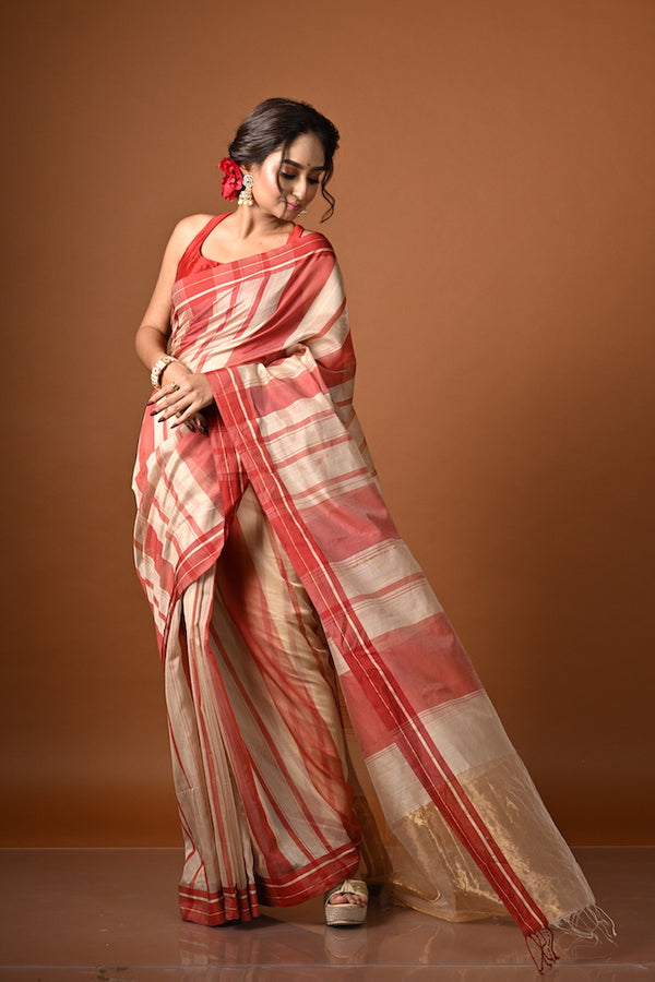 'SANKALP' Handwoven Silk Cotton Maheshwari