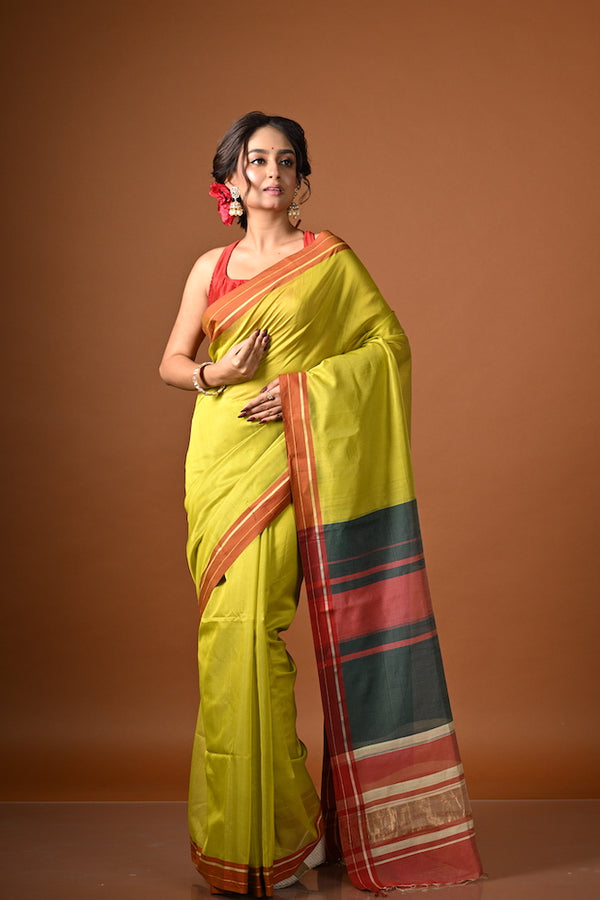 'SHRAVYA' Handwoven Silk Cotton Maheshwari