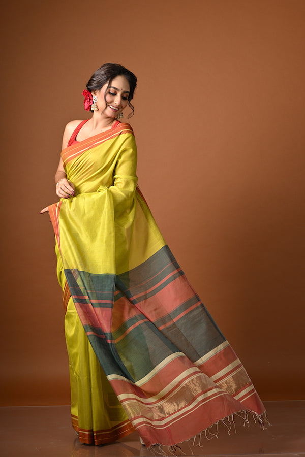 'SHRAVYA' Handwoven Silk Cotton Maheshwari