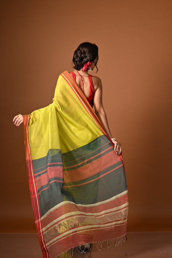 'SHRAVYA' Handwoven Silk Cotton Maheshwari