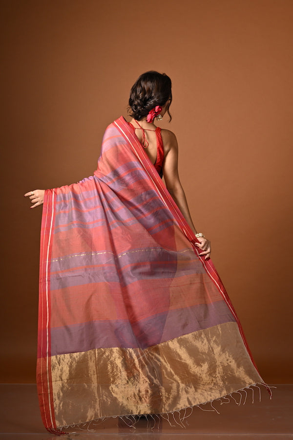 'SUBHAGA' Handwoven Silk Cotton Maheshwari