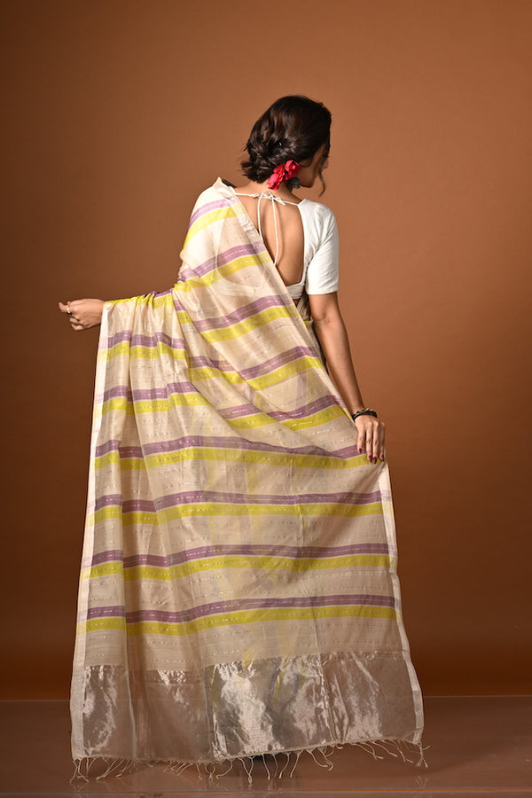 'MANGAL' Handwoven Silk Cotton Maheshwari