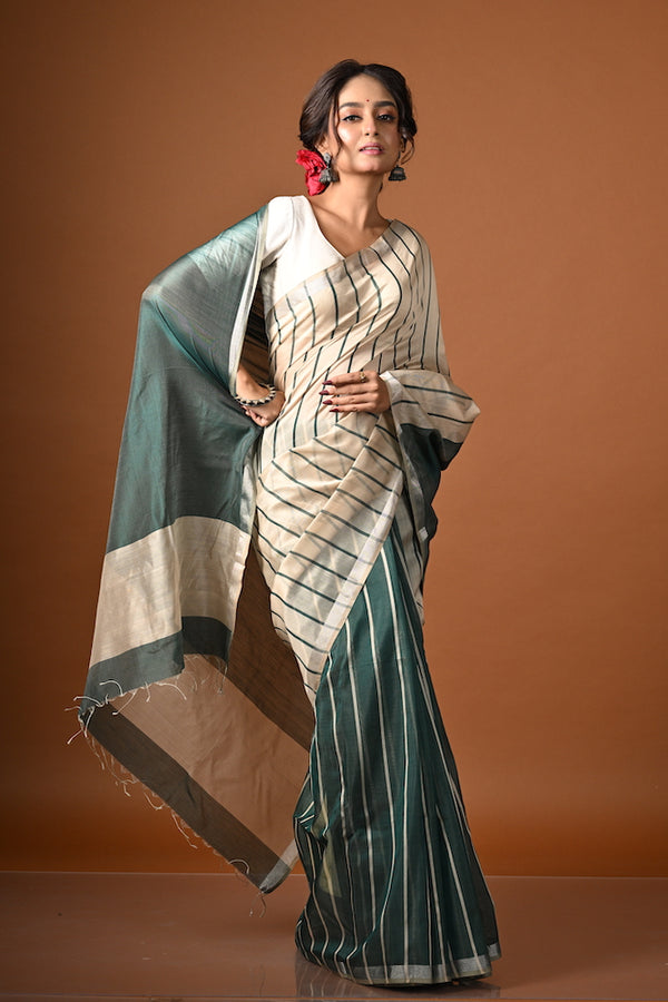 'KALYAN' Handwoven Silk Cotton Maheshwari