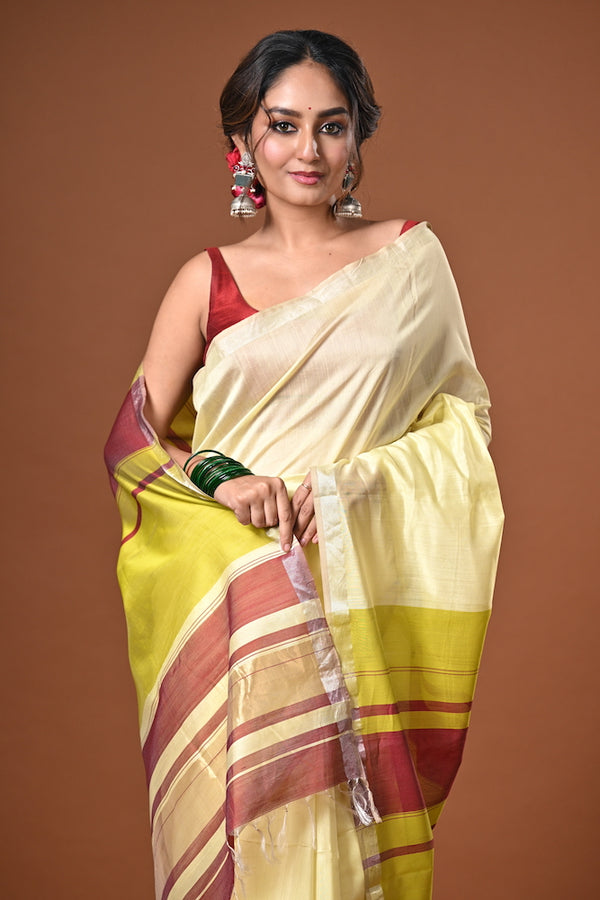 'SAUNDARYA' Handwoven Silk Cotton Maheshwari