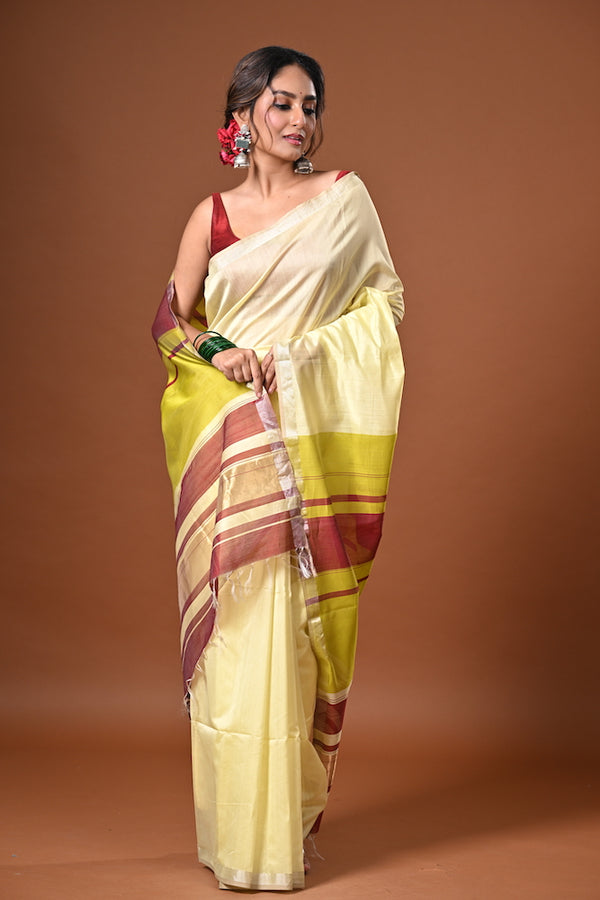 'SAUNDARYA' Handwoven Silk Cotton Maheshwari