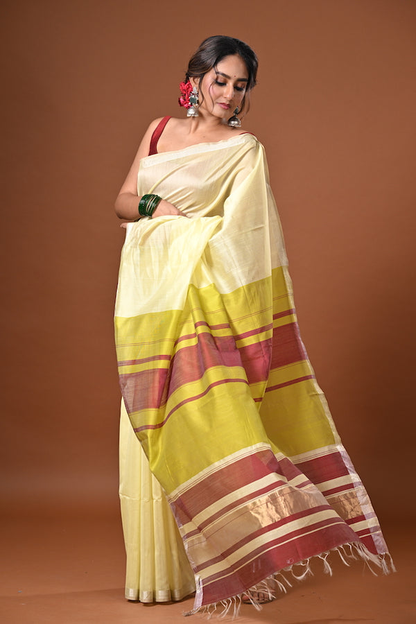 'SAUNDARYA' Handwoven Silk Cotton Maheshwari