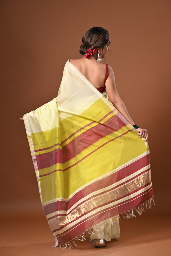 'SAUNDARYA' Handwoven Silk Cotton Maheshwari