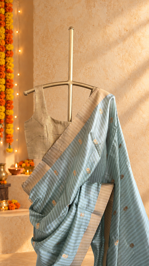 'FIDES' Handwoven Silk Chanderi Saree