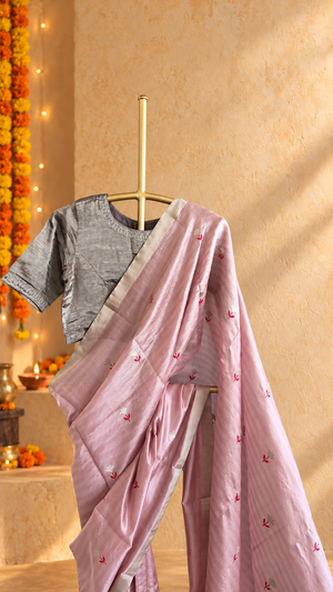 'VENUS' Handwoven Silk Chanderi Saree