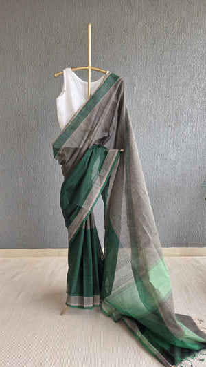 'DESK PLANT' Handwoven Mangalagiri Cotton Saree