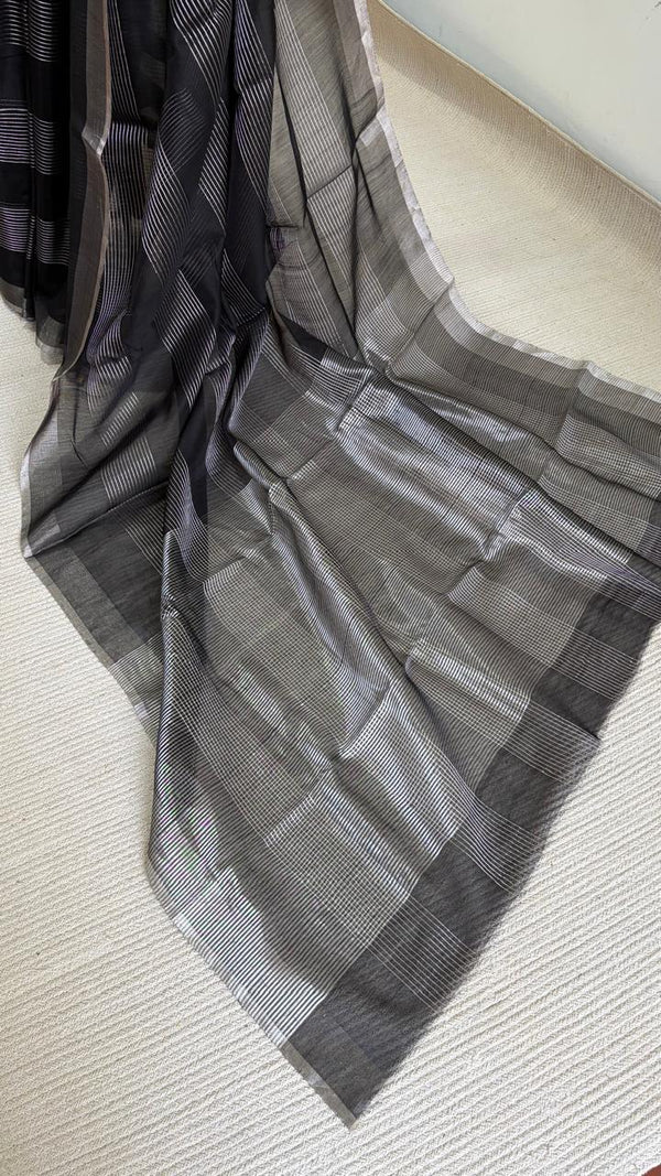 'VINDHYASRI' Handwoven Silk-Cotton Chanderi Saree