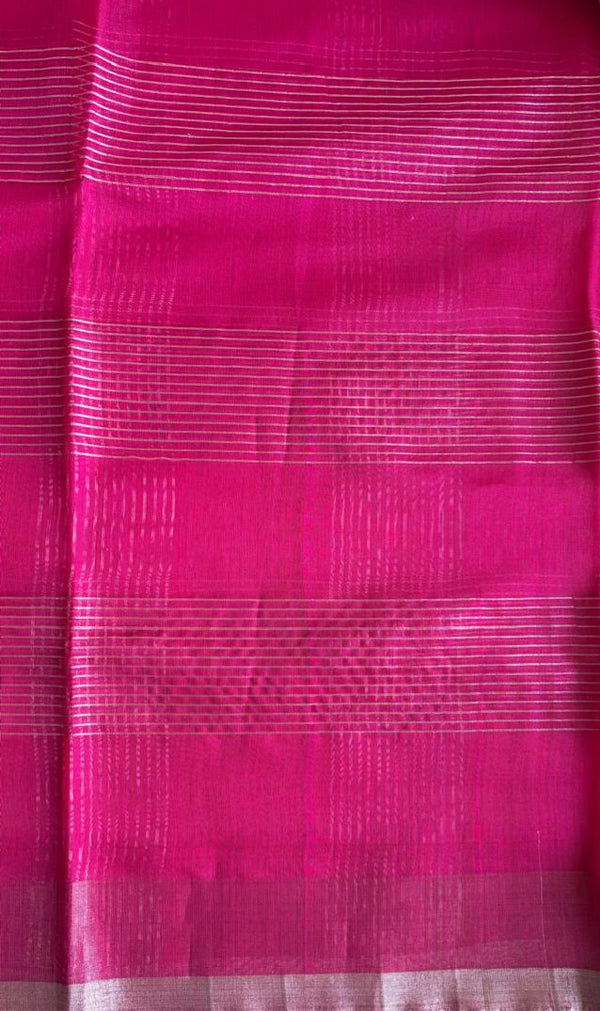 'CHANDRALEKHA' Handwoven Silk-Cotton Chanderi Saree
