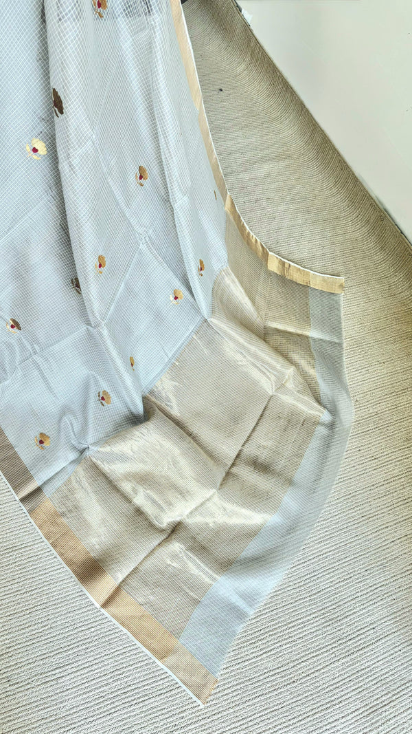 'AKASH-GANGA' Handwoven Silk-Cotton Chanderi Saree