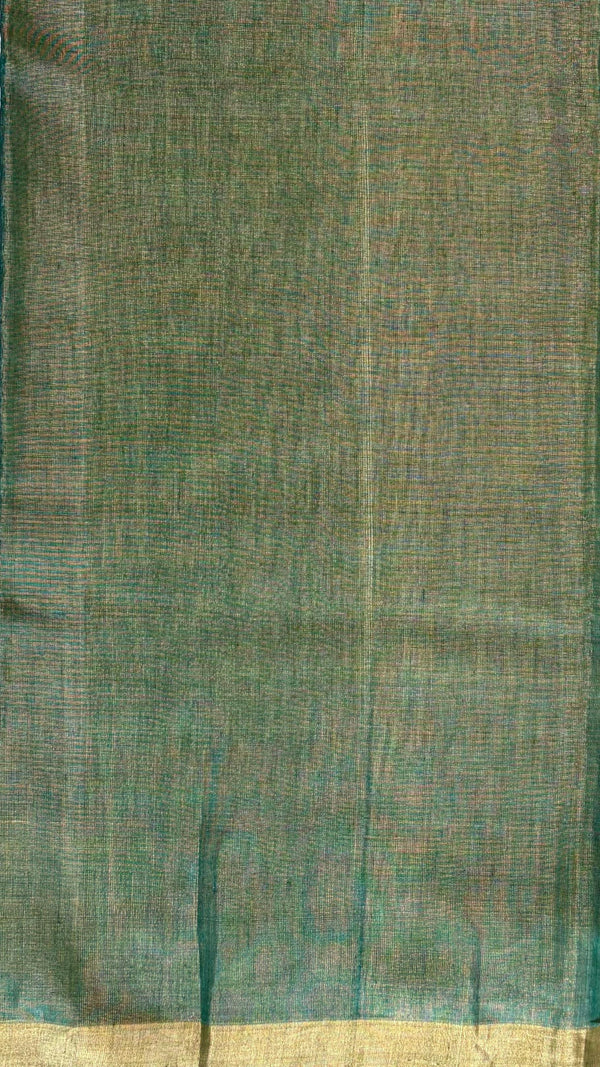 'KIRITI STAMBH' Handwoven Silk-Cotton Chanderi Saree