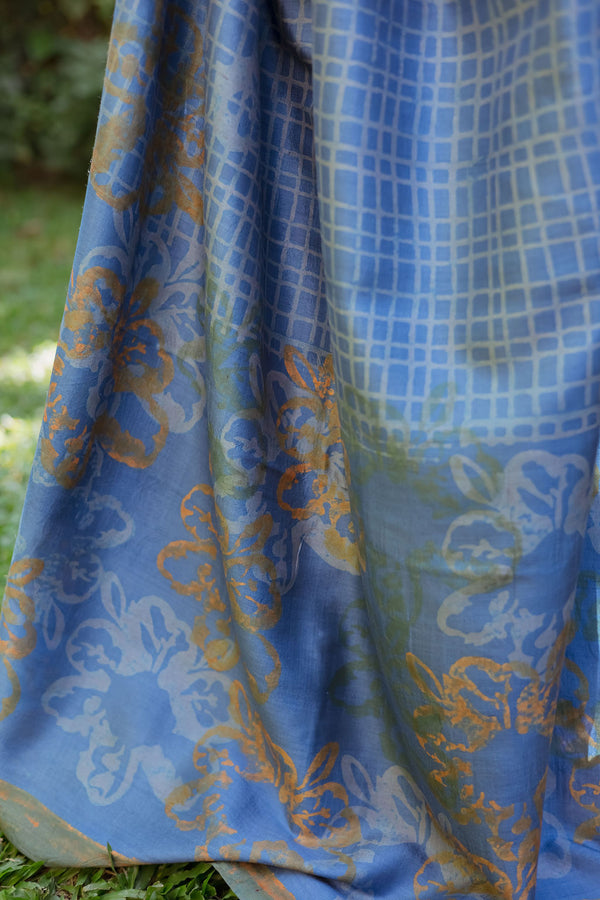 Hoo Nodi | SEVANTHI: Bluepea Silk Saree