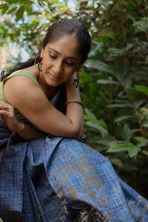 Hoo Nodi | SEVANTHI: Bluepea Silk Saree