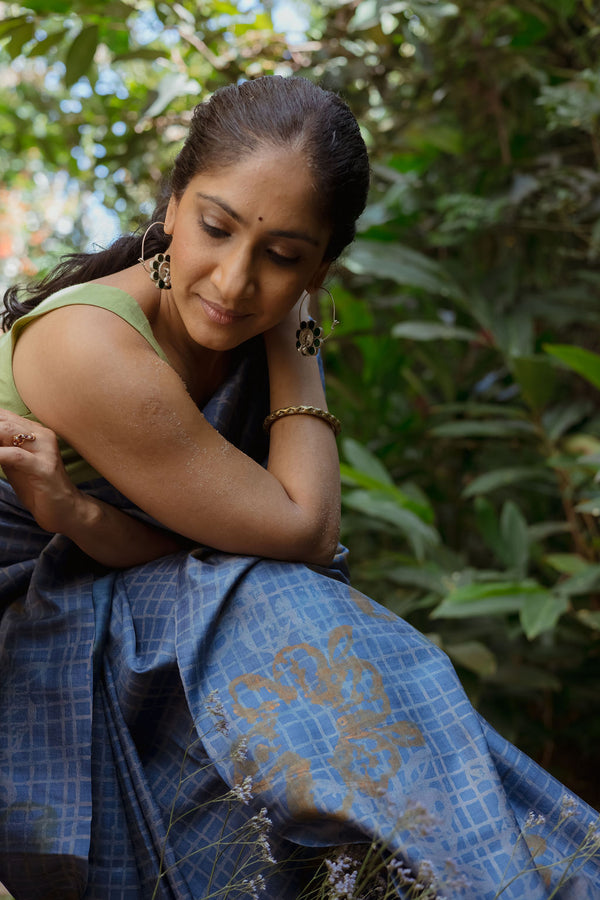 Hoo Nodi | SEVANTHI: Bluepea Silk Saree