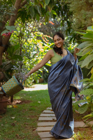 Hoo Nodi | SEVANTHI: Bluepea Silk Saree