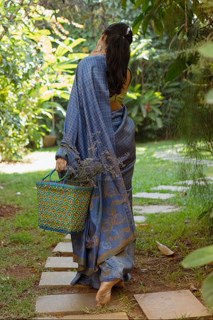 Hoo Nodi | SEVANTHI: Bluepea Silk Saree