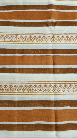 'LANTANA: Lustre' Handwoven & Handblock Printed Cotton